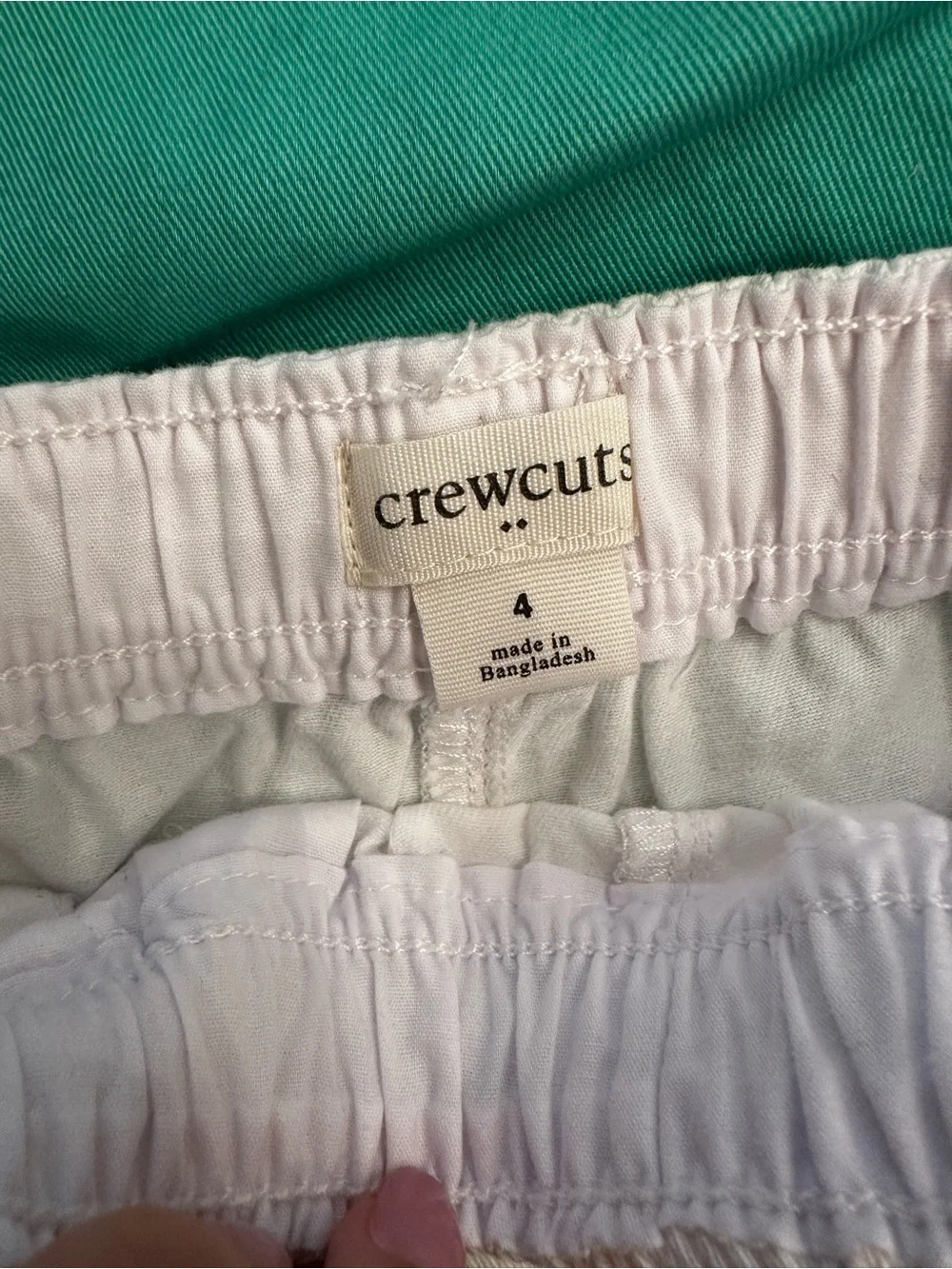 LOT! Crewcuts Kids 3 Pairs Elastic Waist Shorts Navy, Teal & White size 4